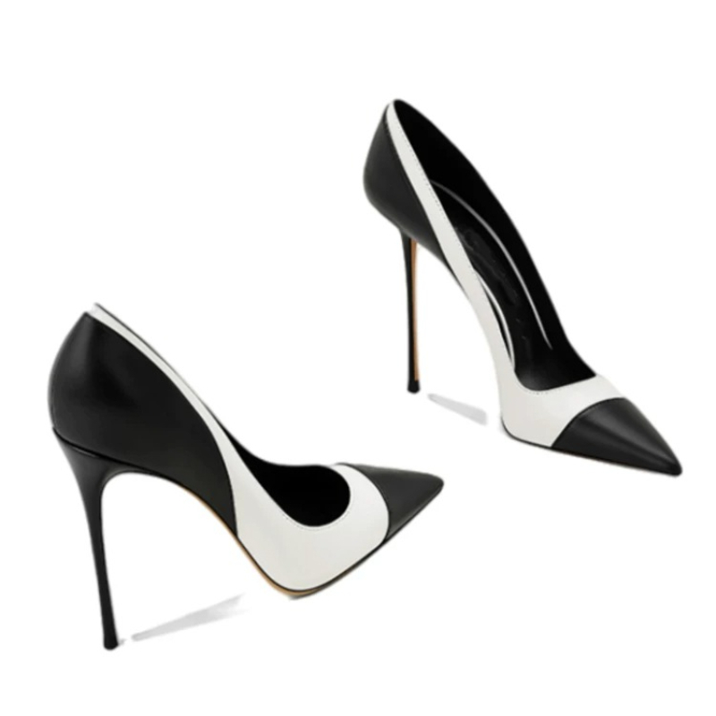 Leatherwork Designs - Sexy Farbblock-Pumps Yuejinlong Designer 2026 Zweifarbige