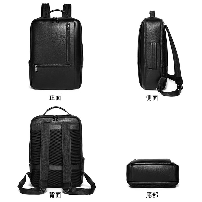 Schwarzer Echtleder-Laptop-Ruc – Leather Work Rucksack Mens Bewertung und Preis