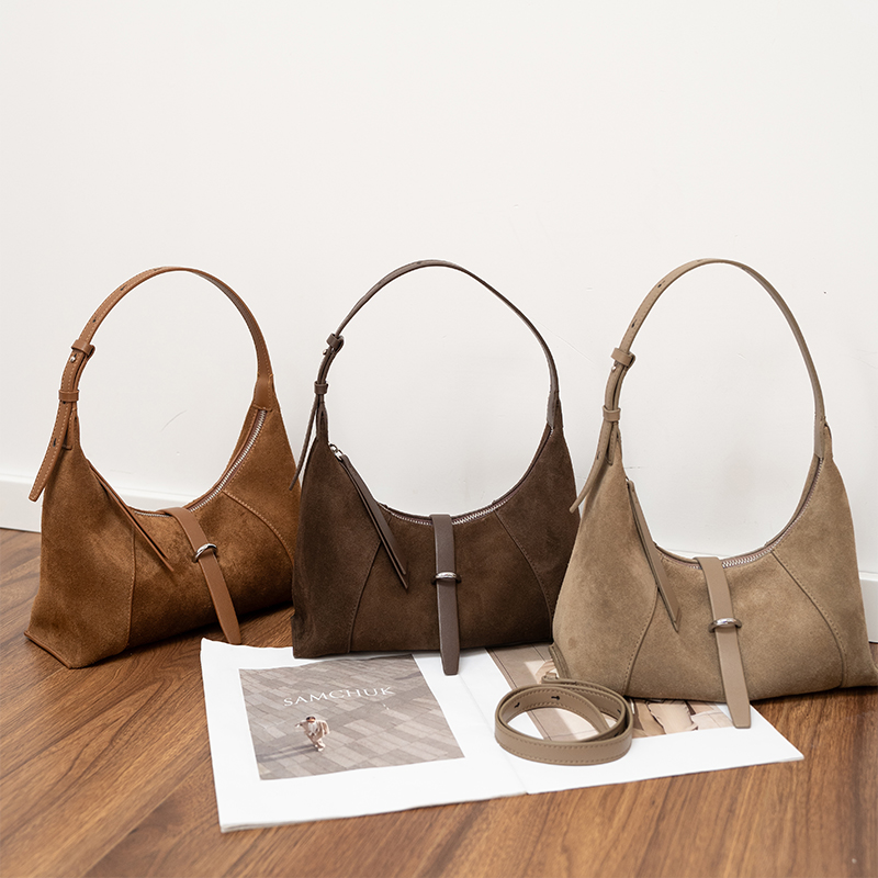 Damen-Handtasche aus Wildleder – Leatherwork Designs Bewertung und Preis
